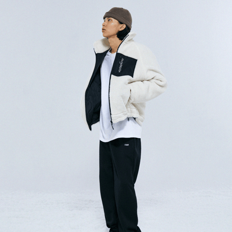 『Code:graphy』 　ヘビーボアフリースジャケット (Cream)