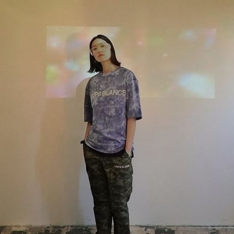 『LOUPS BLANCS』 ホログラムロゴ Tシャツ (Tiedie)
