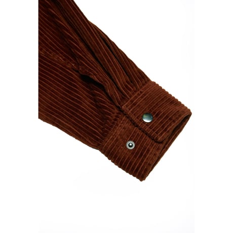 『Verynineflux』   V コーデュロイシャツジャケット (Brown)