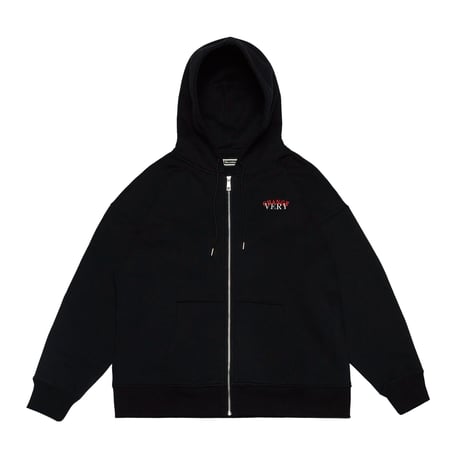 『Verynineflux』   オーバーラップフードパーカー (Black)