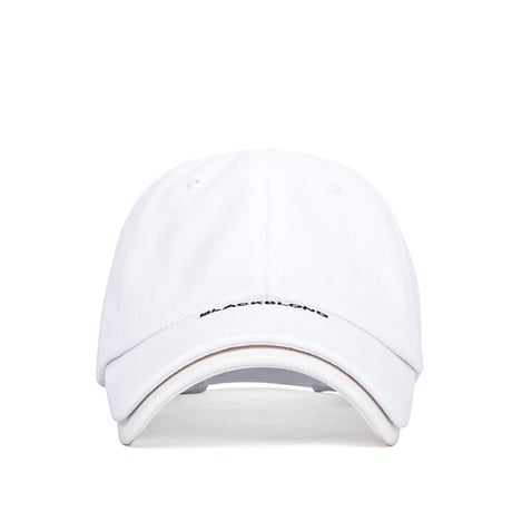 『BLACKBLOND』  クラシックロゴダブルバイザーキャップ (White)