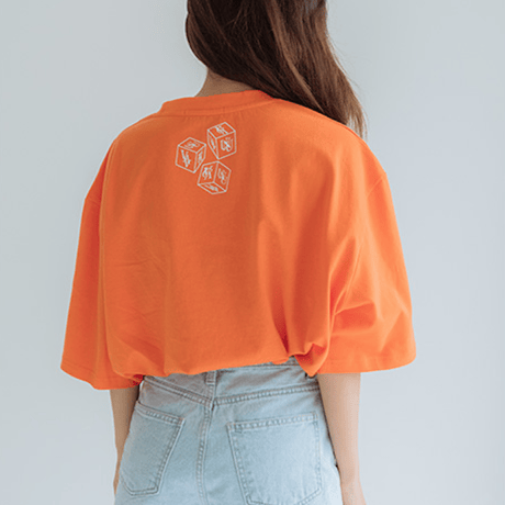 『CORUNU』  ダイス半袖 Tシャツ (Orange)