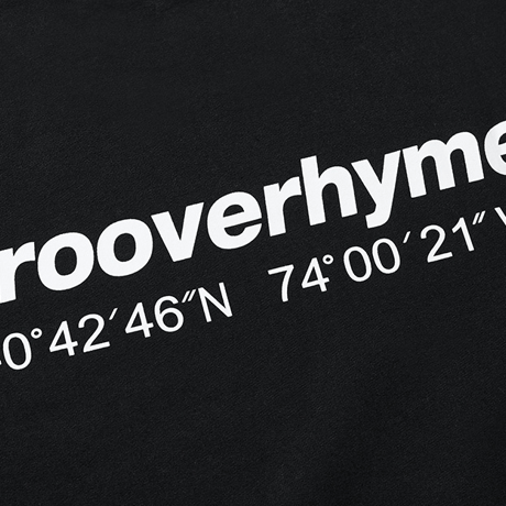 『grooverhyme』 　NYC ロケーションロングスリーブ Tシャツ (Black)