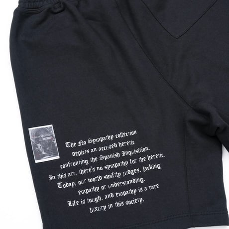 『BLACKBLOND』  crushed faith sweatshorts (Black)