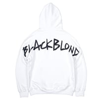 『BLACKBLOND』 　マジェスティックレフレクションロゴパーカー (White)