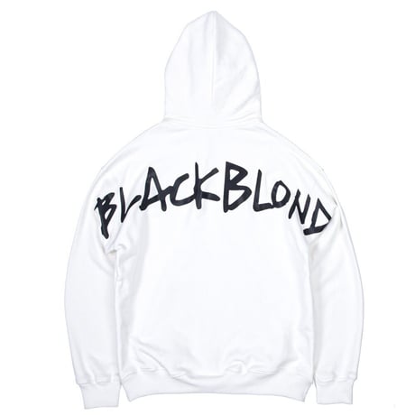 『BLACKBLOND』 　マジェスティックレフレクションロゴパーカー (White)