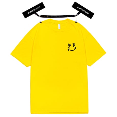 『BLACKBLOND』　クラシックスマイルロゴショートスリーブ Tシャツ (Yellow)