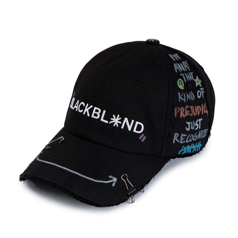 BLACKBLOND』 クラシックロゴスマイルキャップ (Black) | 6LJStore