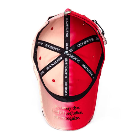 『BLACKBLOND』  division covered logo cap (Red)