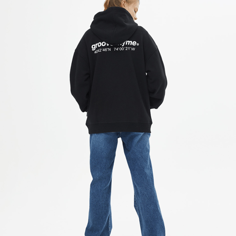 『grooverhyme』 　NYC ロケーションパーカー (Black)