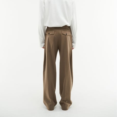 『HIFIFNK』  alden wool trousers pants (Cocoa)