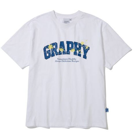 『Code:graphy』 　フラワーロゴ Tシャツ (White)