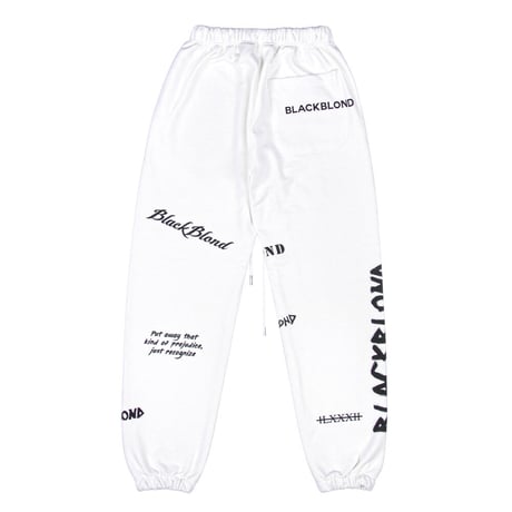 『BLACKBLOND』 　ディスオーダースウェットパンツ (White)