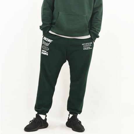 『OKENS SEOUL 』 rise and dawn training pants   (Dark Green)