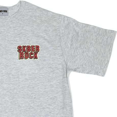 『SK8ER ROCK』 　3D ロゴ半袖 Tシャツ (White Melange)