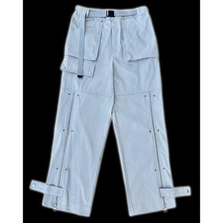 『DRUG PRODUCT 』 　サイドジッパーナイロンベルトパンツ (Gray)