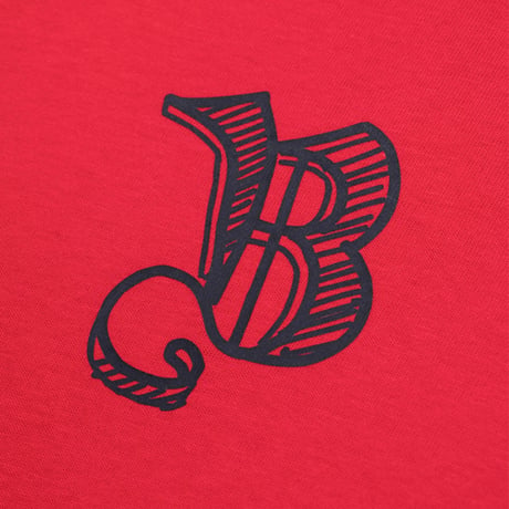 『BLACKBLOND』　sketch logo long t-shirt (Red)