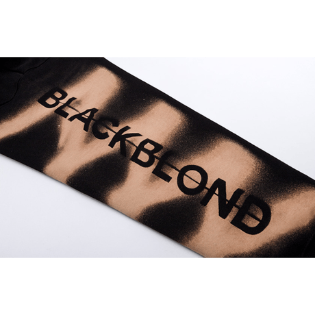 『BLACKBLOND』　side bleached classic logo crewneck sweatshirt (Black)