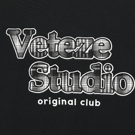 『VETEZE』 　スタジオチェックスウェット (Black)