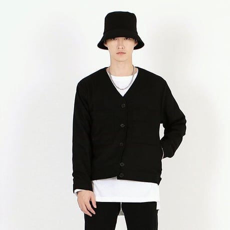 『 BY:L 』    ミニマルカーディガンジャケット (Black)