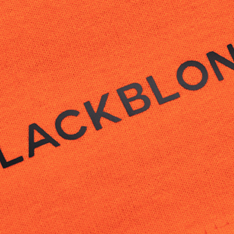 『BLACKBLOND』  スマイルロゴショートスリーブ Tシャツ (Orange)