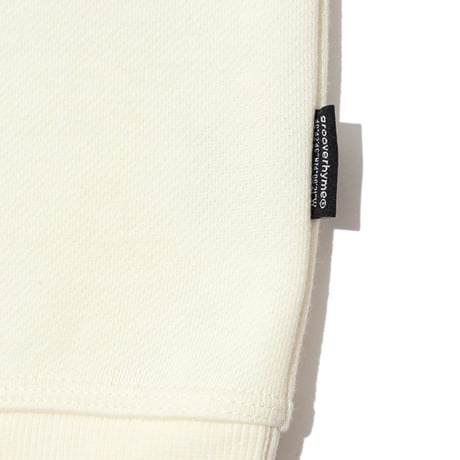 『GROOVE RHYME』 swoosh lettering sweatshirt (Ivory)