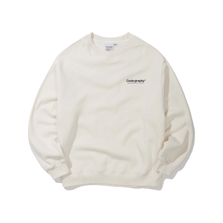 『Code:graphy』 　レファレンスロゴスウェット (Cream)