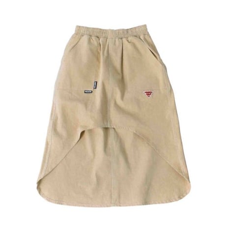 『FREAKISH BUILDING』 SEGU UNBALANCE MIDI SKIRT (Beige)