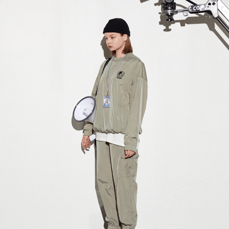 『Code:graphy』 　ナイロンメタルクルーネック (Khaki)