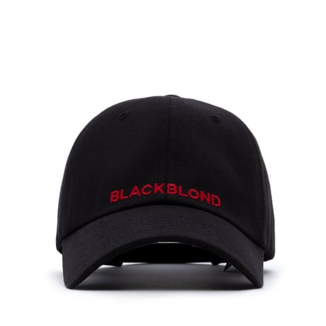 『BLACKBLOND』  　オリジナルロゴキャップ (Black/Red)