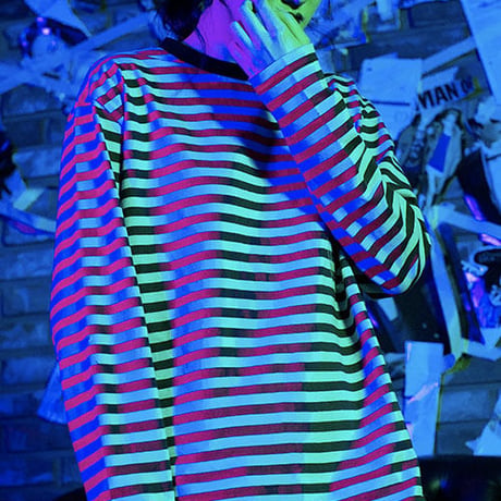 Swallowtale PVC Red/Sky blue Stripe long sleeved T-shirts