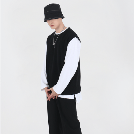 『 BY:L 』 　ラウンドオープンベスト  (Black)