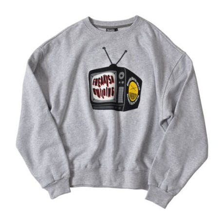 『FREAKISH BUILDING』 silly tv sweatshirt (Light Melange)