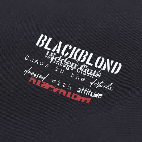 『BLACKBLOND』  Vintage Clash Pigment T-Shirt (Vintage Black)