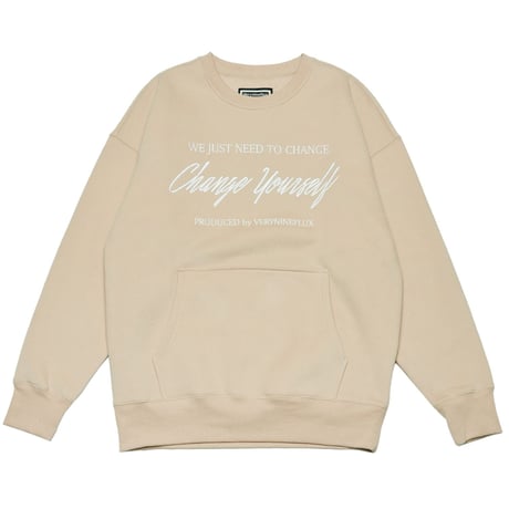 『Verynineflux』   　オートグラフスウェット (Beige)