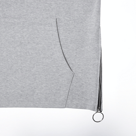 『LOUPS BLANCS』  サイドジッパーフード (Grey)