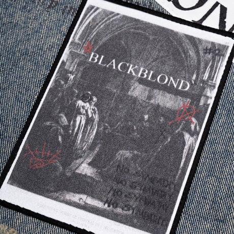 『BLACKBLOND』  Chaos Patch Fold Up Denim Shorts (Rusty Blue)