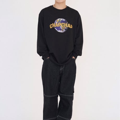 『CHAP CHAP』 　ユニバーサルチャップロングスリーブ Tシャツ (Black)