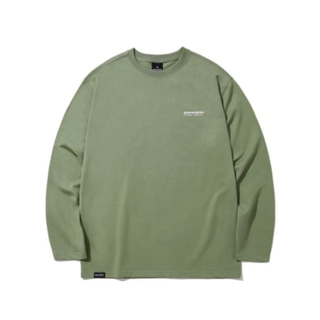 『grooverhyme』 　NYC ロケーションロングスリーブ Tシャツ (Light Khaki)