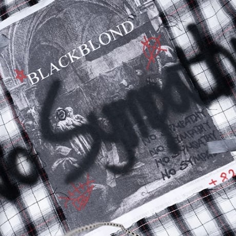 『BLACKBLOND』　No Sympathy Layered Check Shirt (White)