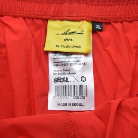『OKENS SEOUL 』 Fury Seoul Signature Shorts Pants  (Red)