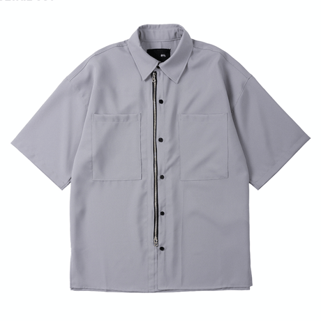 『 BY:L 』    ミニマルオーバージッパーシャツ (Grey)