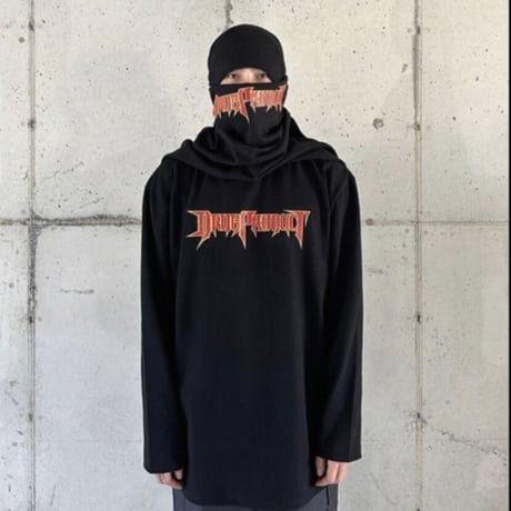 『DRUG PRODUCT 』 　ビンテージプリンティングロングスリーブTシャツ (Black)