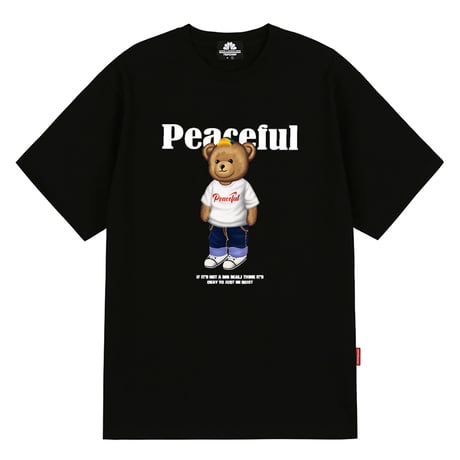 『TRIPSHION』 　ビッグ ベアスタンディング Tシャツ (Black)