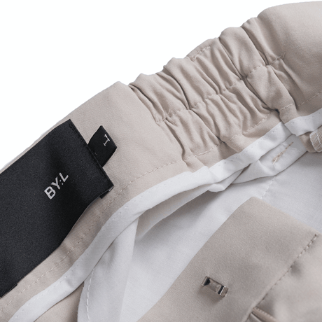 『BY.L 』 ベルトワンタックワイドスラックスパンツ (Sand Beige)