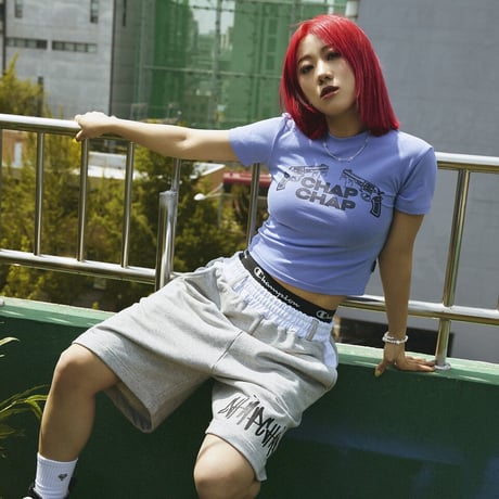 『CHAP CHAP』 　ピストル チャップ Tシャツ (Purple)