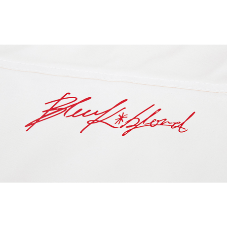 『BLACKBLOND』 　ロゴパッチショートダックダウンジャケット (White)