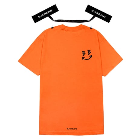 『BLACKBLOND』　スマイルロゴショートスリーブ Tシャツ (Orange)
