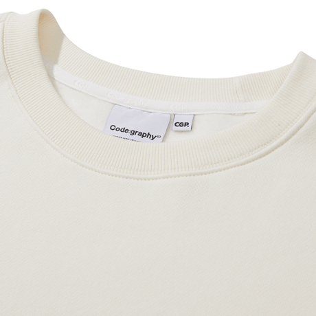 『Code:graphy』 　レファレンスロゴスウェット (Cream)
