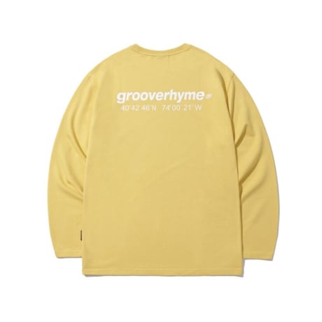 『grooverhyme』 　NYC ロケーションロングスリーブ Tシャツ (Yellow)